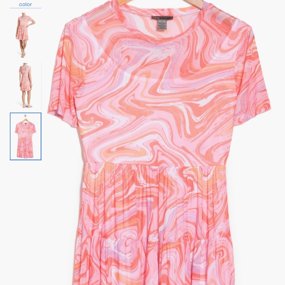 Love By Design Cate Floral Print Tiered T-Shirt Dress, size XL - Picture 3 of 11